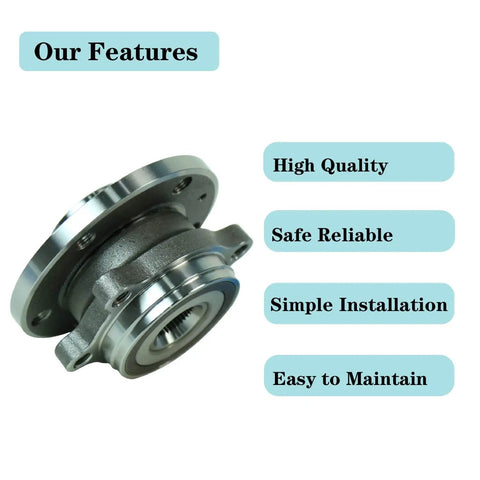 Front Wheel Bearing And Hub Assembly 513253 For Audi And VW With ABS Direct Fit with feature highlights.