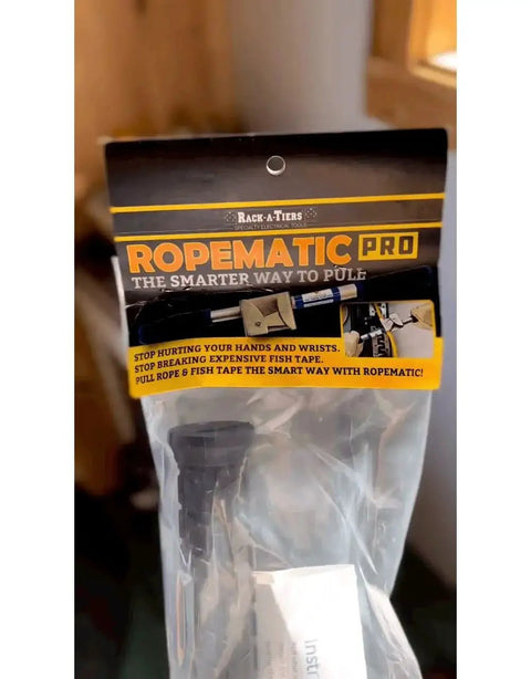 Package of Ropematic Pro Manual Rope Puller, Wire Tugger and Electrical Tool for Fish Tape and Mule Tape Pulling