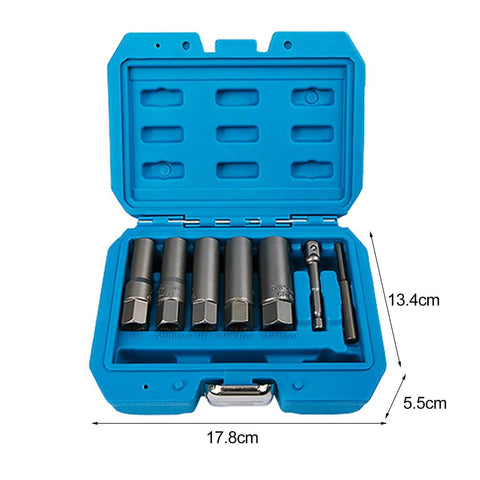 11 Piece Chrome Molybdenum Steel Extractor Set For Damaged Fasteners, 3/8 Inch Drive Rusted Nuts And Screws Removal Kit With Storage Box