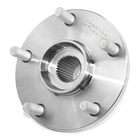 Replacement Front Wheel Hub Kit For 2010 2018 Highlander FWD Mechanics Choice Quality Hub Bearing Assembly Direct Fit Beefed Up Durable Wheel Hub Replacement For Smooth Handling And Quiet Ride, shown in silver finish with lug studs