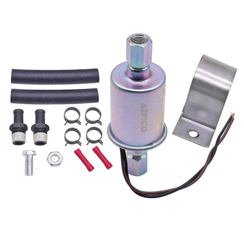 Electric Fuel Pump 12V With Installation Kit And Sending Unit For Buick Plymouth Pontiac Chevrolet 5 To 9 PSI 3/8 Inch Hose Universal Replacement Includes Hardware SP1141 P74019