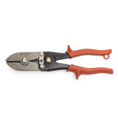 10 Inch 5 Blade Hand Crimper For Gutter Fittings Downspouts And Metal Pipe, Heavy Duty Power Grip, Ergonomic Non Slip Handle