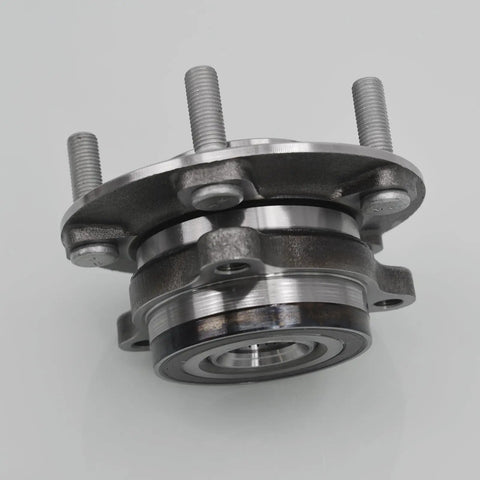 Close-up of a 2 Pack Front Or Rear Wheel Bearing And Hub Assembly For Hyundai And Kia 2017 Through 2023 Elantra Forte Kona Ioniq Niro Seltos And Veloster With ABS 5 Lug 513420 Durable Precision Fit For Your Ride, showing 5-lug pattern and ABS.