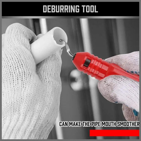 Deburring tool from Heavy Duty Tube Cutter Set With Six Bearing System And Deburring Tool For Copper, Aluminum, And PVC Pipes 3/16 To 2 Inch OD Cutter Mini 1/8 To 7/8 Inch Tube Cutter Precision Cutting For Pros used on pipe