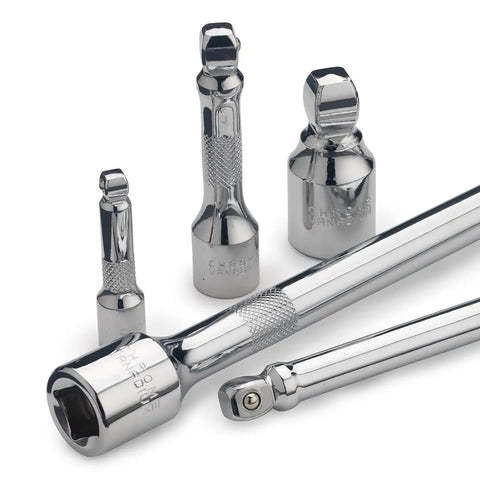 Nine Piece Grab And Go Wobble Extension Bar Set for Sockets With 16 Degree Convex Anvil, Chrome Vanadium Steel Construction