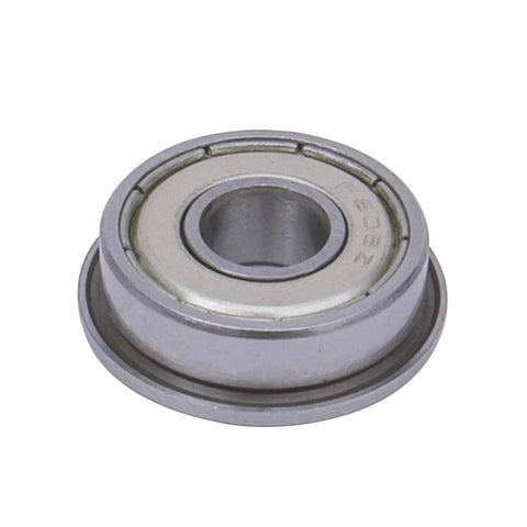 Flange Deep Groove Ball Bearing 8x22x7mm F608 ZZ close-up, shielded, for machinery projects, offers low noise, high speed capability.