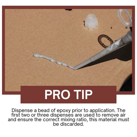 Fast-Setting Anchoring Epoxy For Concrete Rebar Steel Masonry Bolts And More being dispensed onto a surface with cap nearby.