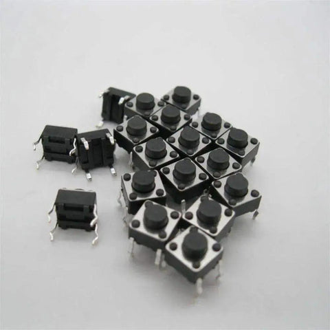 6x6x4.3mm Tact Button Switch For DIY Electronics Projects Momentary Push Button 3.5mm Diameter 4 Pin DIP SMD SMT Micro Size