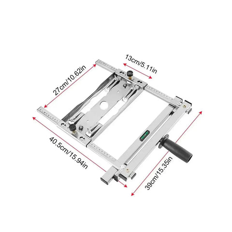 Machining Vise And Wood Positioning Guide Tool for precise cutting and trimming, stainless steel frame, easy clamp design