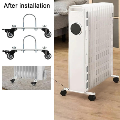 Amazon Cotonlake mobile pulley holders for oil-filled radiators, 2 pcs, with 360° swivel wheels and carbon steel casters