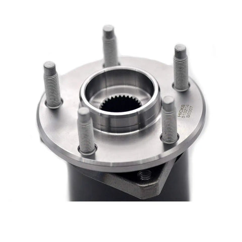 Close-up of Front Wheel Hub And Bearing Assembly With ABS, 5 Lug, Direct Fit For 2004-2012 Chevrolet Malibu, Set Of 2