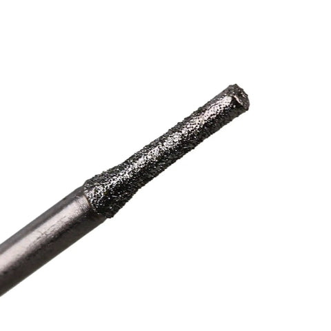 Close-up of Diamond Electroplated Core Drill Bits 1.5mm for glass, tile, marble, ceramic, and gems. Pack of 20 includes precision tool.