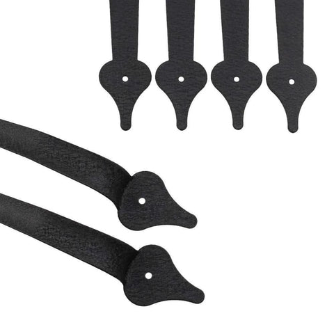 Decorative Rustic Carriage House Hardware Set With Black Steel Hinges And Handles for barn doors and gates