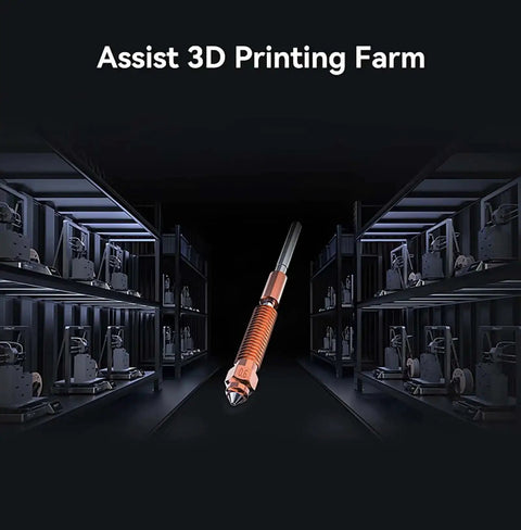 0.4mm Unicorn Nozzle Kit For K2 Plus Hi Combo And K2 Pro 3D Printers displayed in a 3D printing farm environment