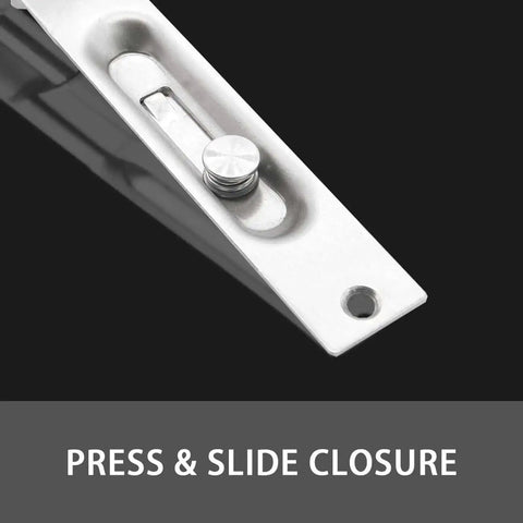 Close-up of 6 Inch Flush Bolt For Double French Doors And Patio Wood Doors Built Tough Heavy Duty Stainless Steel Concealed Sliding Door Latch