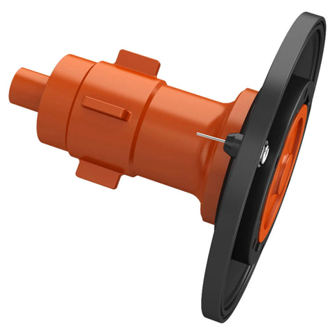Diaphragm Assembly 0.5 GPF urinal, orange plastic body and black mounting flange, Amazon