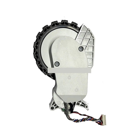 Robot Vacuum Travel Wheel Replacement For Xiaomi Mijia Omni B101CN Left and Right Wheels, shown in white with wiring