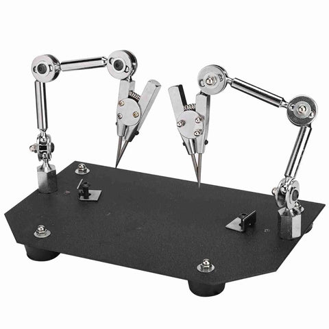 Adjustable Angle Welding Fixture, Third Hand Clamp for Jewelry Making and Microelectronics, Soldering and Repair Tool on table
