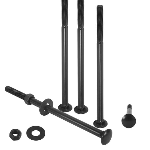 Galvanized carriage bolts with washers and nuts, 3/8 x 6 in; includes 50 washers and 50 nuts for metal assembly