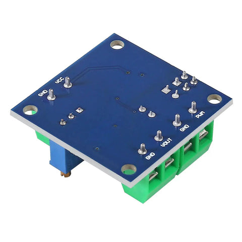 Bottom view of Plug And Play PWM To 0 To 10V Voltage Converter Module For PLC Interfaces 15 To 30V DC Supply Converts 0 To 100 Percent PWM At 3.3V To Analog 0 To 10V Output Ideal For Industrial Control Signal Interface Switching 100Hz To 3kHz