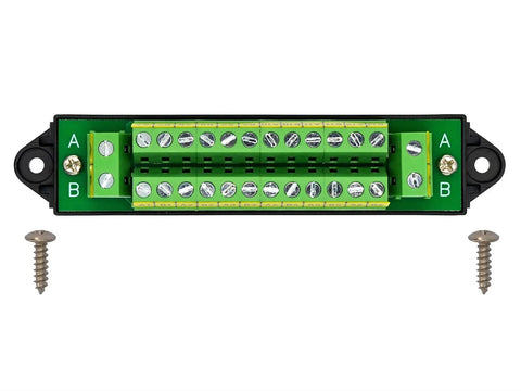 16 Amp AC DC 48 Volt 2 By 12 Position Terminal Block Distribution Module For Power Control Panels That Supports Multiple Module Extensions