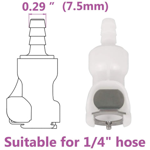 IRONSTAR quick-disconnect hose barb insert, plastic quick-connect fittings, 1/4 in ID, 2 male and 2 female connectors