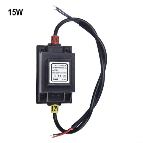 15W 12V AC To AC LED Transformer For Outdoor Landscape Lighting And Pumps, IP67 Weatherproof Isolation Power Supply