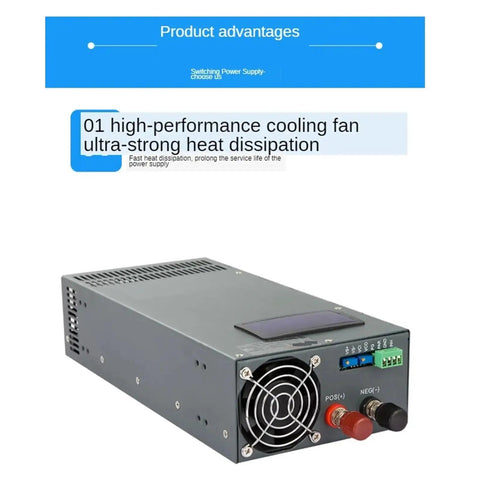Front view of 2000W Adjustable CC CV Switching Power Supply With Wide Voltage Range From 12V To 110V 0 To 150A Display Bench Power Supply.