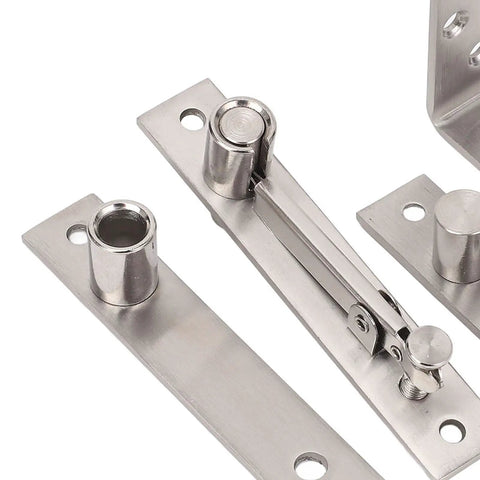 Concealed Door Pivot Hinge Stainless Steel Heavy Duty Brushed Finish 180 Degree Rotation 300 Lbs Load Capacity