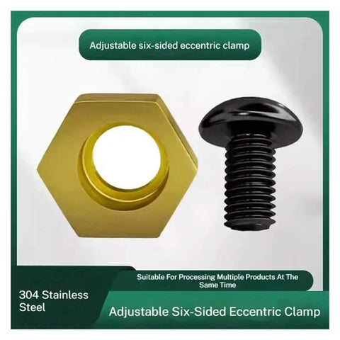 Beefy Hex Eccentric Clamps 6 Pack Stainless Steel Workholding Fixtures With Nuts For Thread M4 M5 M6 M8 M10 M12 M16
