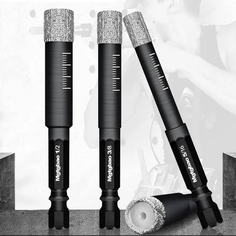 Dry Diamond Drill Bits Set Mgtgbao 10 Piece With Hex Shank Core Bits 3 16th Inch 5 Mm And 1 4th Inch 6 Mm for Porcelain Tile
