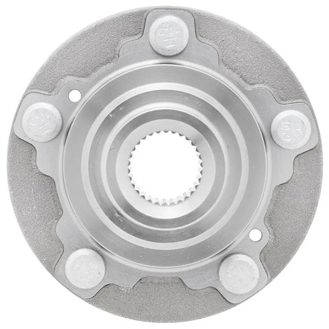 Top view of a 2-Pack Front Wheel Hub Bearing Assembly Repair Kit For Front Left And Right Sides, showing circular metal component.