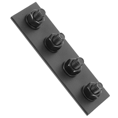 Stainless Steel Barn Door Track Connector Kit With Dope Black Joint Plate And Flat Gasket Design Easy Install, black finish, side view