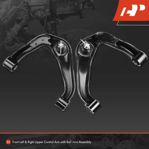 2 Front Upper Control Arm Set With Beefed-Up Ball Joints And Bushings For Nissan Frontier 2006-2019, Pathfinder 2005-2012, Xterra 2005-2015 - Driver And Passenger Side, Premium Rubber Bushings, Easy Install