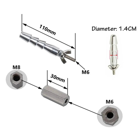 14mm End Connector With M8 Thread Stainless Steel Pro Grade DIY Design For Reciprocating Linear Actuators Industrial Use Easy Install Lightweight 58g Silver End Connector For DIYers And Builders, showing dimensions and M6 thread details.
