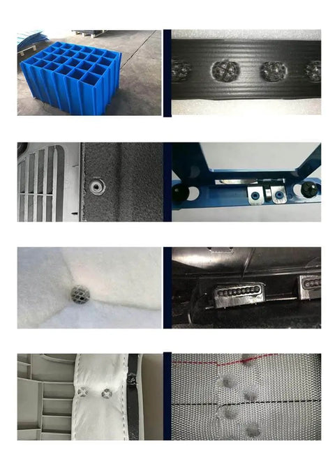 Beast Workhorse Ultrasonic Spot Welder For Manure Belts Plastic Fabrics And Soundproof Cotton; various welded material examples