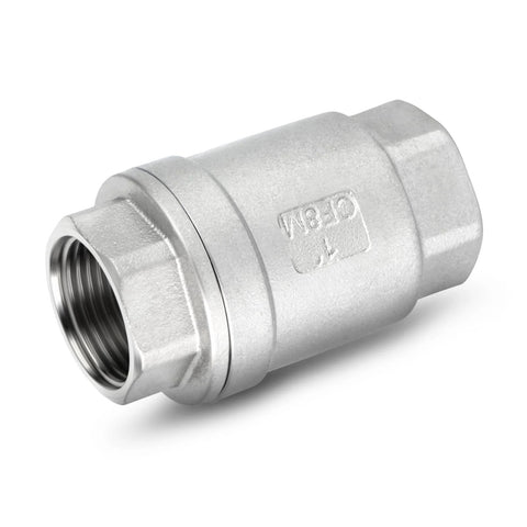 TAISHER 1-in stainless steel check valve with spring for backflow prevention, CF8 WOG 1000