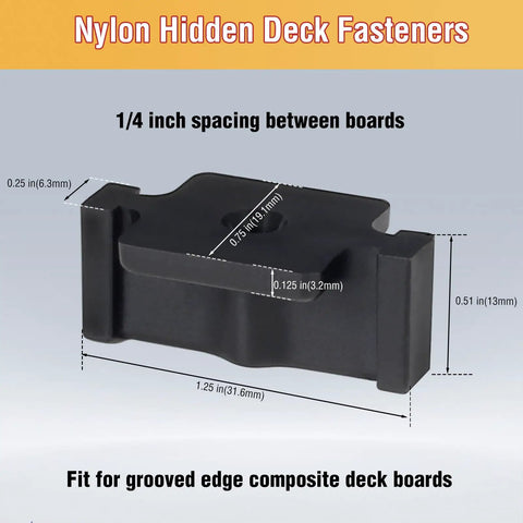 Hidden Deck Fasteners For Composite Decking With Stainless Steel Screws Universal Clips For Wood Framing product view