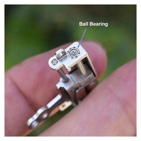 Close-up of 2 Phase 4 Wire 5mm Planetary Gearbox Kit ball bearing component for smooth motion in lifting actuators and precision screws.