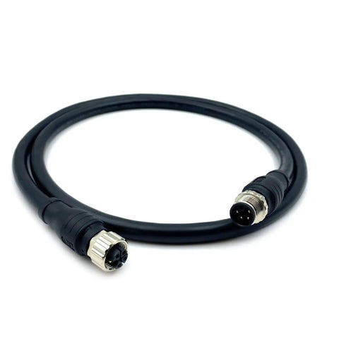 M12 5 Pin L Code Rail Transit Power Connector Cable Male To Female Straight Sensor Molding Cable PVC Jacket