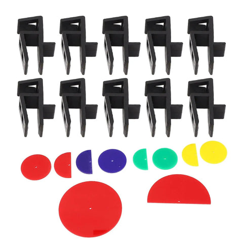 Pro Grade Cabinet Scribing Jig Set For DIY Woodworking Projects Great For Furniture Assembly And Installation With Sturdy ABS Plastic For Stable Precise Wall Floor And Ceiling Scribing On 15mm To 18mm Boards shown with color-coded discs