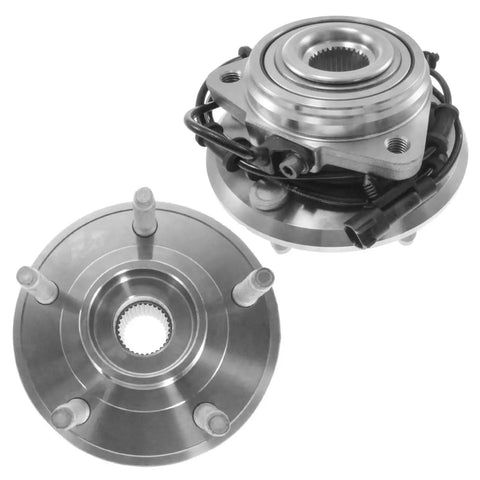 2Pc Front Wheel Bearing Hubs Assembly For Jeep Wrangler 2011-2017 And 2018 JK, Front Left And Right, 5 Lug, ABS Sensor Wire, Triangular Flange