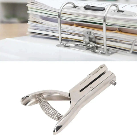 Heavy Duty 6mm Round Hole Punch for Paper ID Cards PVC Cards and Badge Photos Stainless Steel Handheld Single Circle Punch