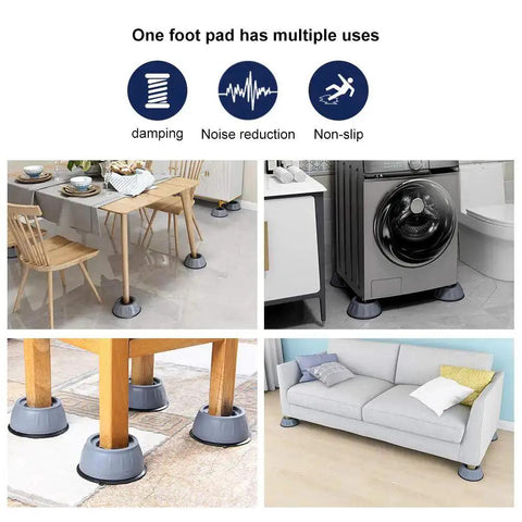 Anti Vibration Pads For Washing Machine And Dryer Feet Beefed Up Shock Absorbing And Noise Reducing Stabilizers under furniture and appliances