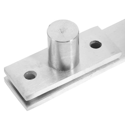 Close-up of Beefy Heavy Duty Stainless Steel Pivot Door Hinge for Hidden Cabinets and Bookcases BEBEMOKO Invisible Swivel Hinge Set 2