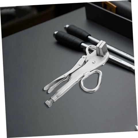 Adjustable Auto Body Sheet Metal Clamp Tool For Welding And Repair Tough As Nails Locking Pliers With Wide Flat Duckbill Design