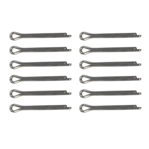 12 stainless steel durable marine propeller cotter pins for Suzuki Yamaha Johnson Evinrude outboard motors.