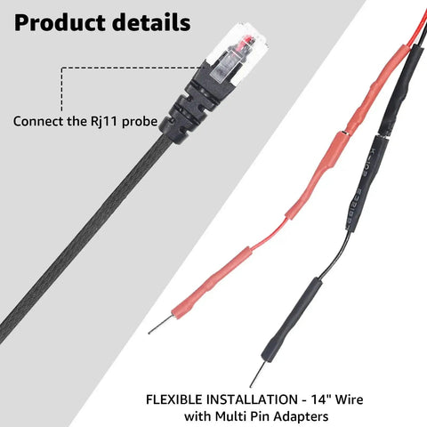 RJ11 Replacement Mirror Wire Power Cord For Escort Radar Detectors Compatible With Max 360C MaxCam Redline Max 360 Max 2 9500ix