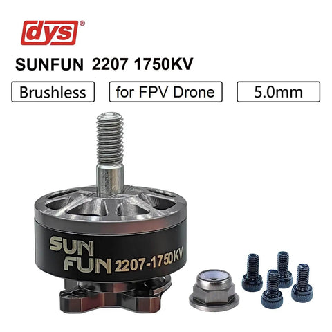 Beefy Torque 2207 1750KV Brushless FPV Drone Motors Set For 5 Inch Quadcopters, 2To6S Lipo Compatible, 12N14P Design Front View