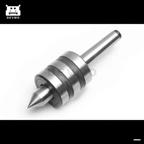 MT2 Live Center With Triple Bearing Spindle For Lathe And CNC Turning, hardened steel precision rotating center, side view